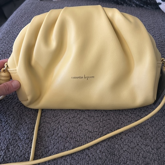Nanette Lepore Yellow Crossbody Bag with Ruched Design - Picture 3 of 8